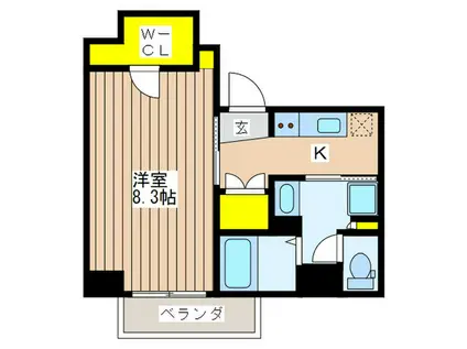 ICレジデンス(1K/4階)の間取り写真