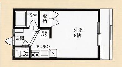 むぎくらDIハイツ(ワンルーム/1階)の間取り写真