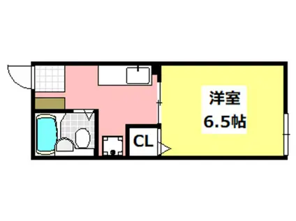 ハイツ和田(1K/2階)の間取り写真