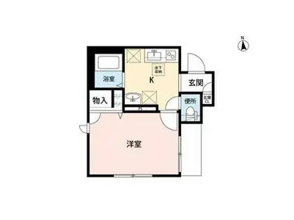 ヴァンヴェール(1K/1階)の間取り写真