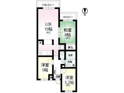 エイティフォーはまだ山(3LDK/3階)の間取り写真