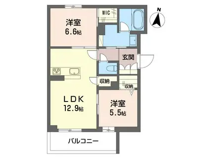 JR京浜東北線 西川口駅 徒歩11分 3階建 新築(2LDK/3階)の間取り写真
