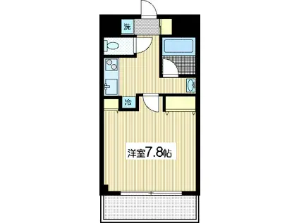 ヨシザワプラザビル(1K/7階)の間取り写真