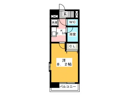 クレアトゥール松乃(1K/5階)の間取り写真
