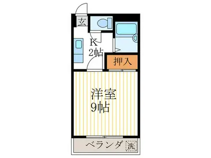 コスモハイツ今出川(1K/1階)の間取り写真