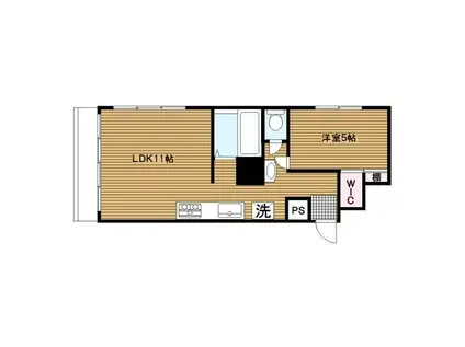 DAIS(1LDK/3階)の間取り写真