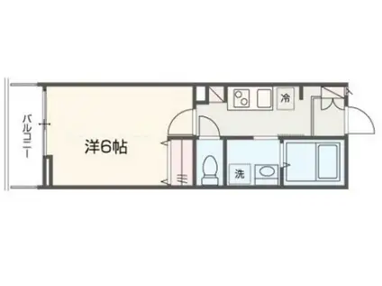 MELDIA八千代台II(1K/2階)の間取り写真
