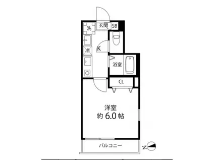 TS CUORE椎名町(1K/2階)の間取り写真