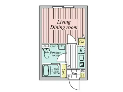 YOLK江古田(1K/1階)の間取り写真