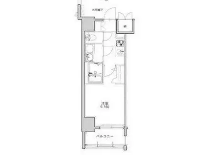 S-RESIDENCE名駅北ALESIA(1K/11階)の間取り写真