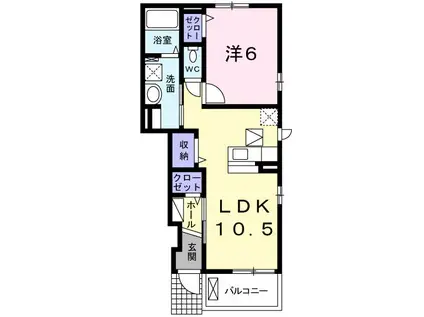 ラブリーコートV(1LDK/1階)の間取り写真