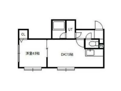 RS澄川(1DK/3階)の間取り写真