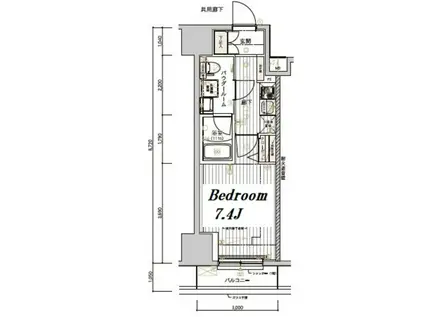 メインステージ十条II(1K/2階)の間取り写真