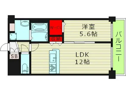 LIBRE リーブル(1LDK/3階)の間取り写真