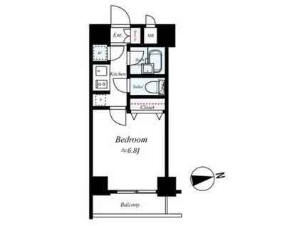 パレステュディオ信濃町(1K/2階)の間取り写真