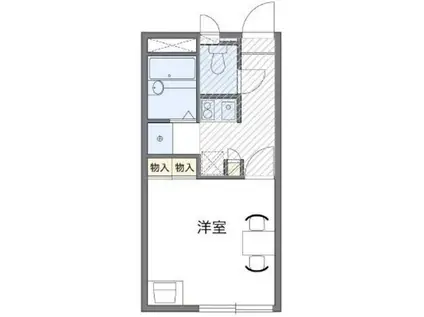 レオパレス杉山II(1K/2階)の間取り写真