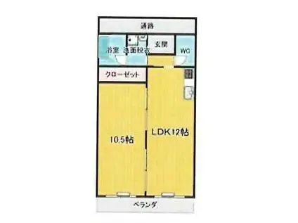 メゾン・クレール(1LDK/2階)の間取り写真