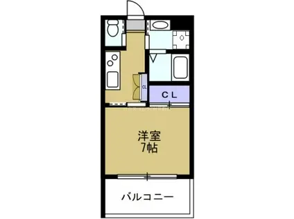 JJ COURT磯路3(1K/9階)の間取り写真