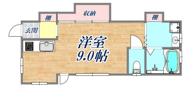 CITY 宮水(ワンルーム/1階)の間取り写真