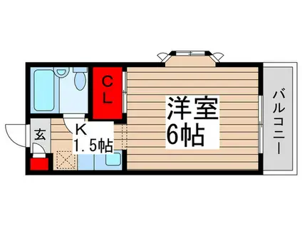 ドリームユーカリ(1K/1階)の間取り写真