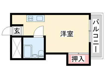 トスト三木(ワンルーム/2階)の間取り写真