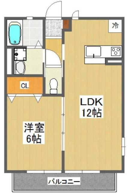 アロアージュII(1LDK/1階)の間取り写真