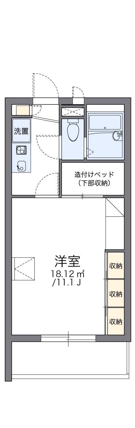 レオパレスSS(1K/2階)の間取り写真