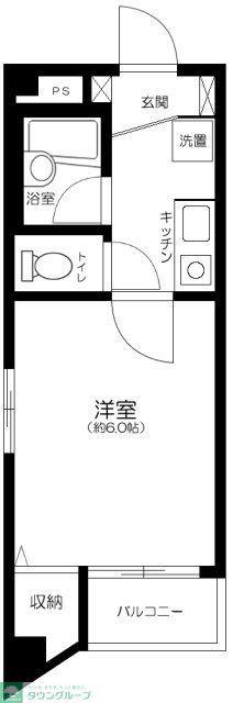 アーバヒルズ高円寺(1K/2階)の間取り写真