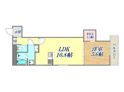 YOUR MAISON 立花(1LDK/1階)の間取り写真