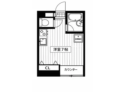 第2高橋ビル(ワンルーム/2階)の間取り写真