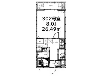 プライムヴィラ(1K/3階)の間取り写真
