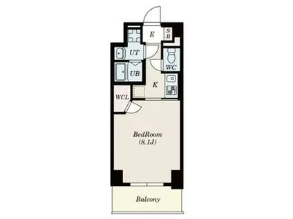 S-RESIDENCE上飯田ウエスト(1K/11階)の間取り写真