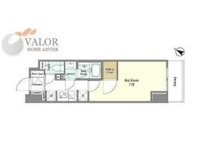 ドゥーエ横濱鶴見(1K/11階)の間取り写真