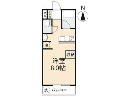 コリドール築地(ワンルーム/2階)の間取り写真