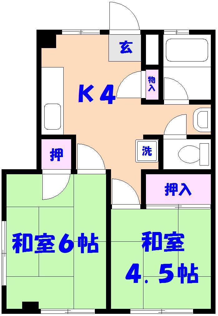 和泉ハイツ(2K/3階)の間取り写真