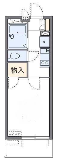 レオパレスラッキー(1K/4階)の間取り写真