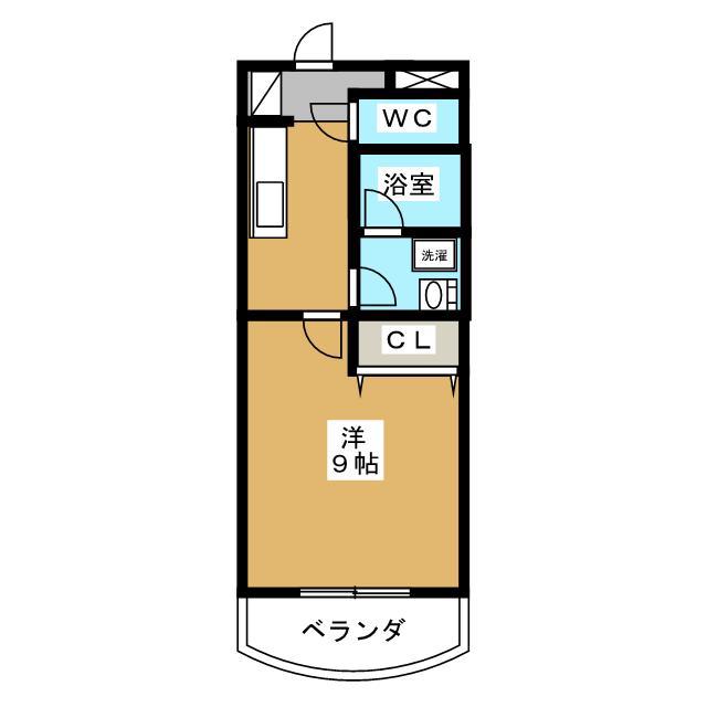 グランディオールマンション(1K/3階)の間取り写真