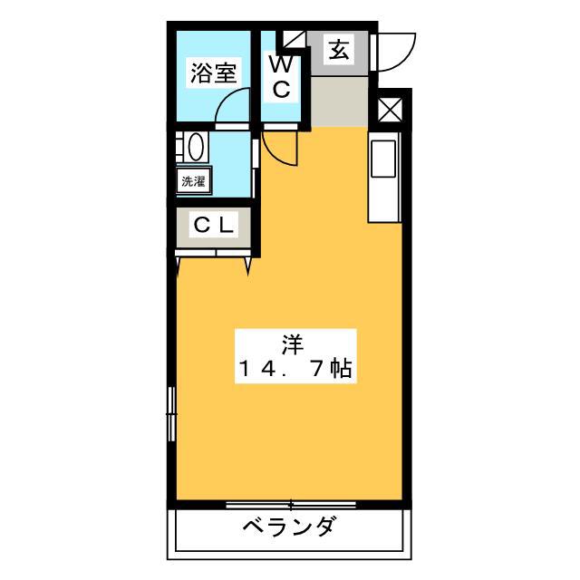 エクセラン(ワンルーム/3階)の間取り写真