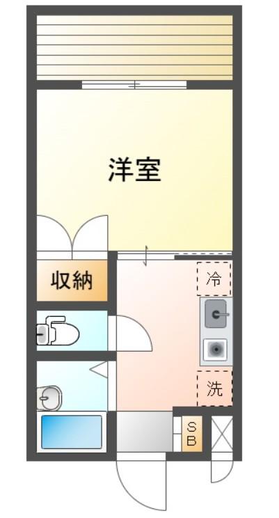 ソレーユ桜台(1K/1階)の間取り写真
