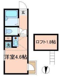 リブ竹ノ塚(ワンルーム/3階)の間取り写真