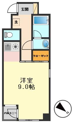 エルニシア亀有サウス(1K/5階)の間取り写真
