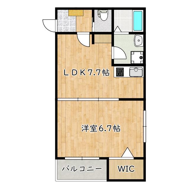 センショウトラスト(1LDK/3階)の間取り写真