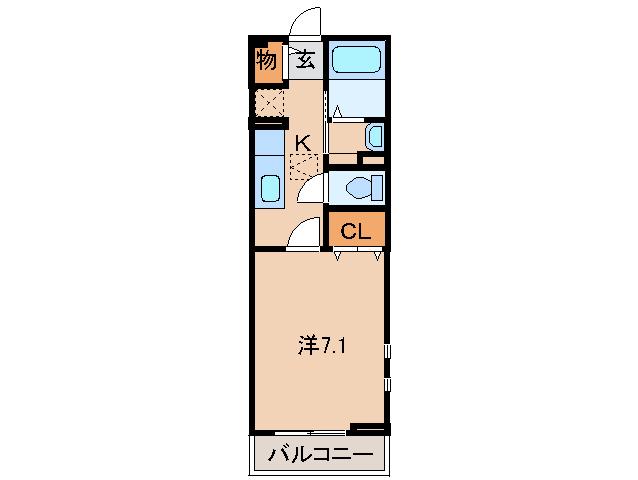 S LIFE(1K/1階)の間取り写真