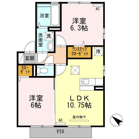 STAY GOLD(2LDK/1階)の間取り写真