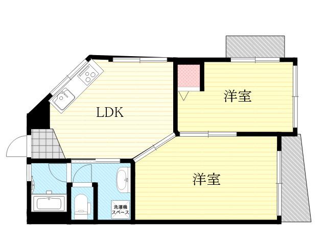 グリーンハイツ東三国(2LDK/2階)の間取り写真