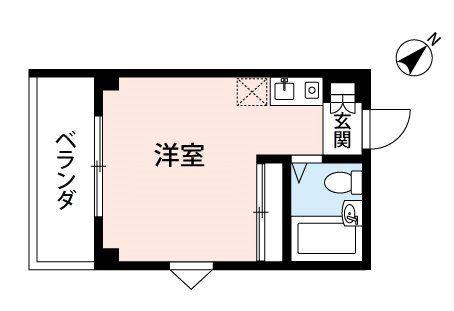 マンションタキク(ワンルーム/4階)の間取り写真