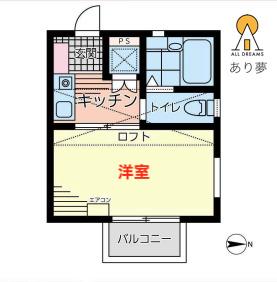 クレールI(1K/2階)の間取り写真