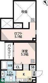 SOFITEL鶴里(1K/1階)の間取り写真