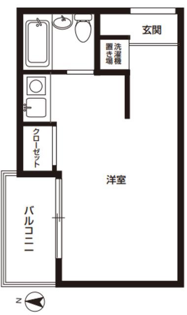 トップ立石第5(ワンルーム/2階)の間取り写真