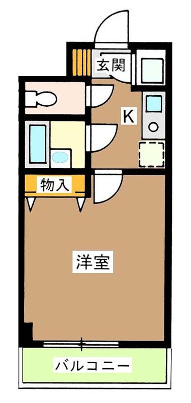 ペレテ雪谷(1K/3階)の間取り写真
